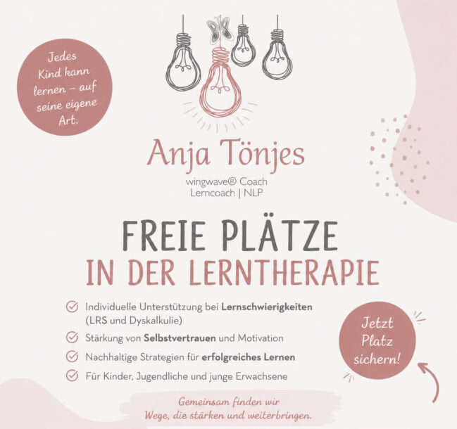Freie Plätze in der Lerntherapie Grafik